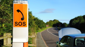 Choose breakdown cover: SOS stop on rural road